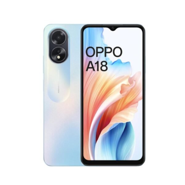 Oppo A18 RAM: 4GB Storage: 64GB Battery: 5,000 mAh Camera: 8MP + 2MP Selfie: 5MP Display: 6.56 inch OS: Android 13 - Image 2
