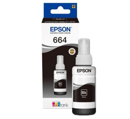 INK CART EPSON  T6641 Black for L100, L110, L120, L1300, L1455, L200, L210, L220, L300, L3050, L3060, L3070, L310, L355, L365, L382, L386, L455, L486, L550, L565, L605, L655 -70ml - C13T66414A