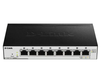 D-Link 8-Port Gigabit Smart Managed PoE Switch with 8 PoE Ports - DGS-1100-08P