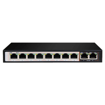 D-Link 10-Port Gigabit PoE Switch with 8 Long Reach PoE Ports and 2 Uplink Ports (DGS-F1010P)