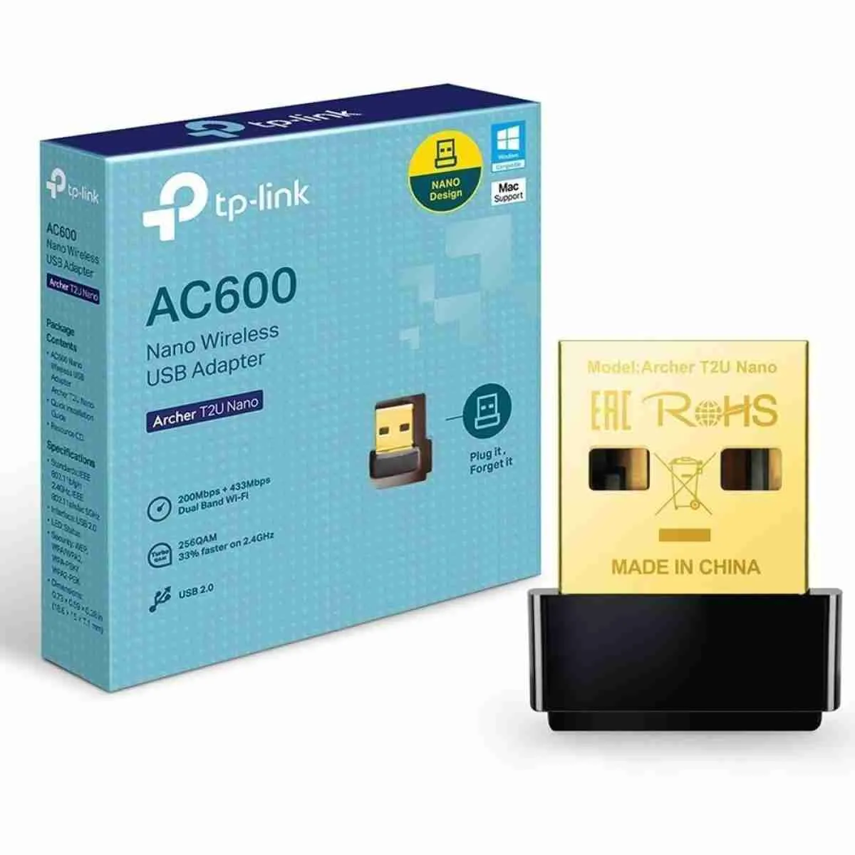 TP-Link AC600 Wireless Dual Band USB Adapter - TL-Archer T2U TP-Link AC600 Wireless Dual Band USB Adapter - TL-Archer T2U