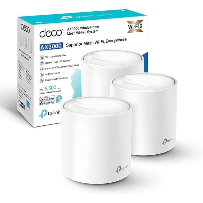 TP-Link Deco X50 AX3000 Whole Home Mesh WiFi 6 System with PoE (3 Pack) - TL-DECO X50-POE TP-Link Deco X50 AX3000 Whole Home Mesh WiFi 6 System with PoE (3 Pack) - TL-DECO X50-POE
